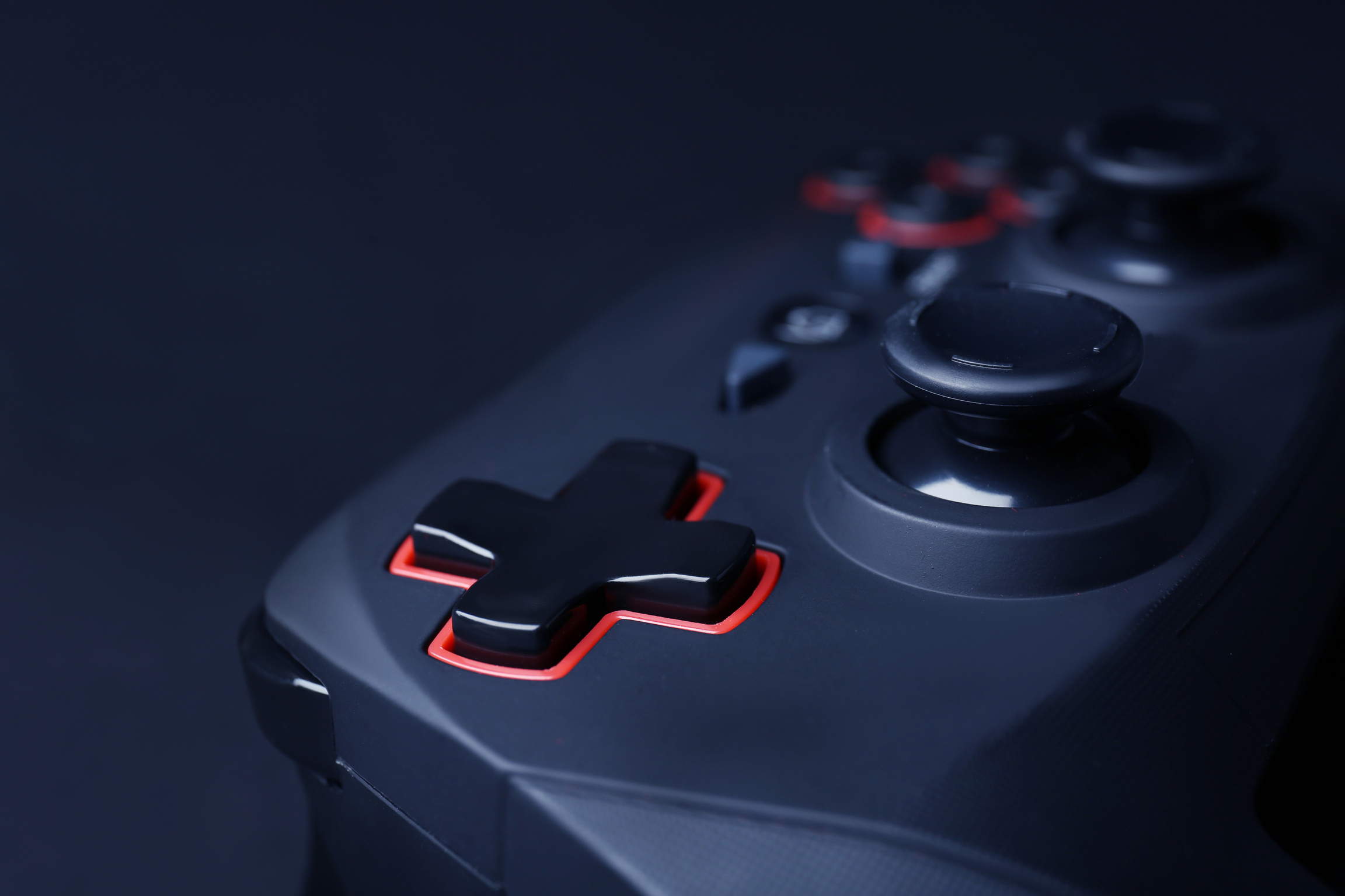 Video Game Controller on Dark Background