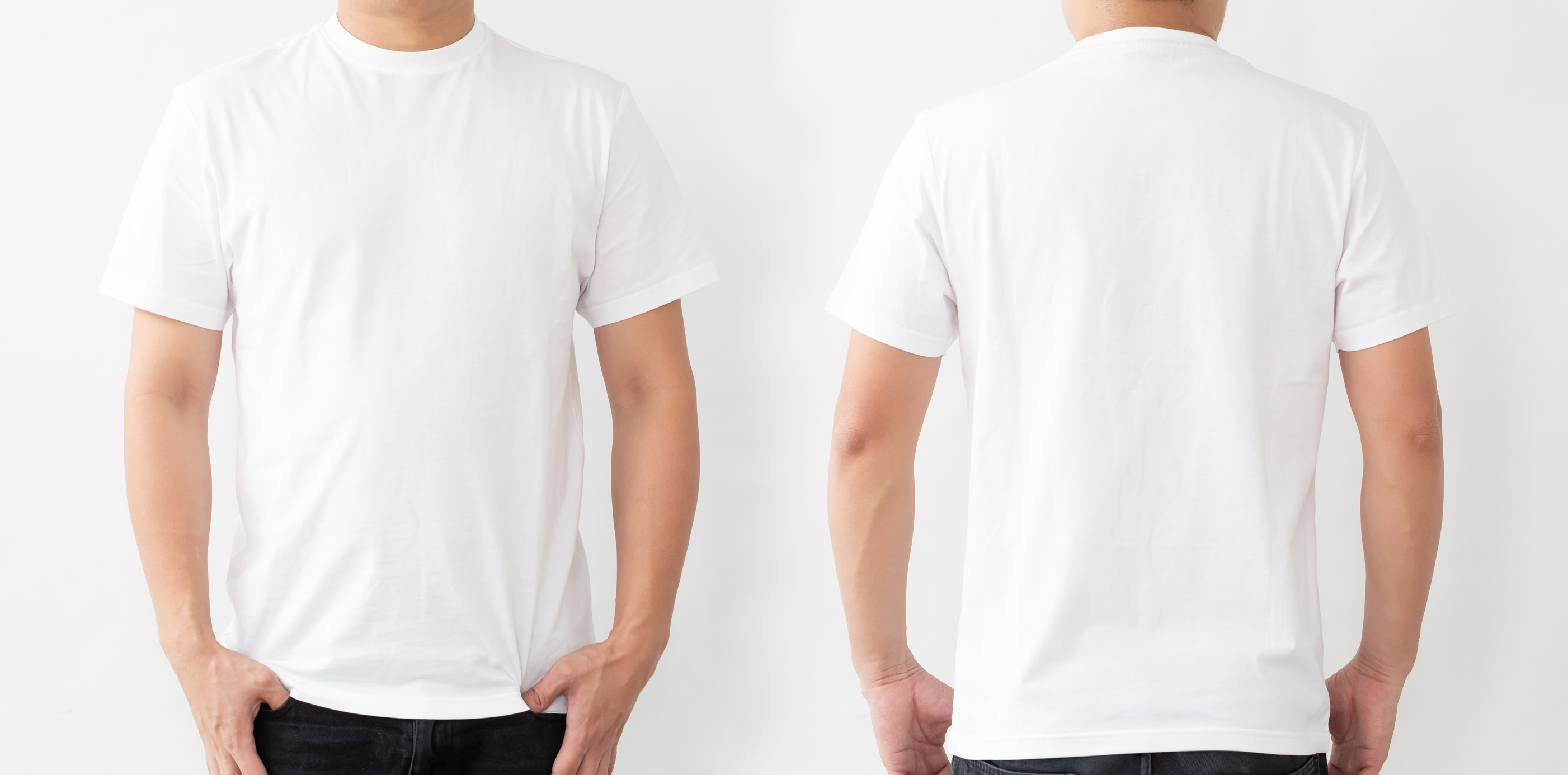 Front and Back T-shirt Mockup 